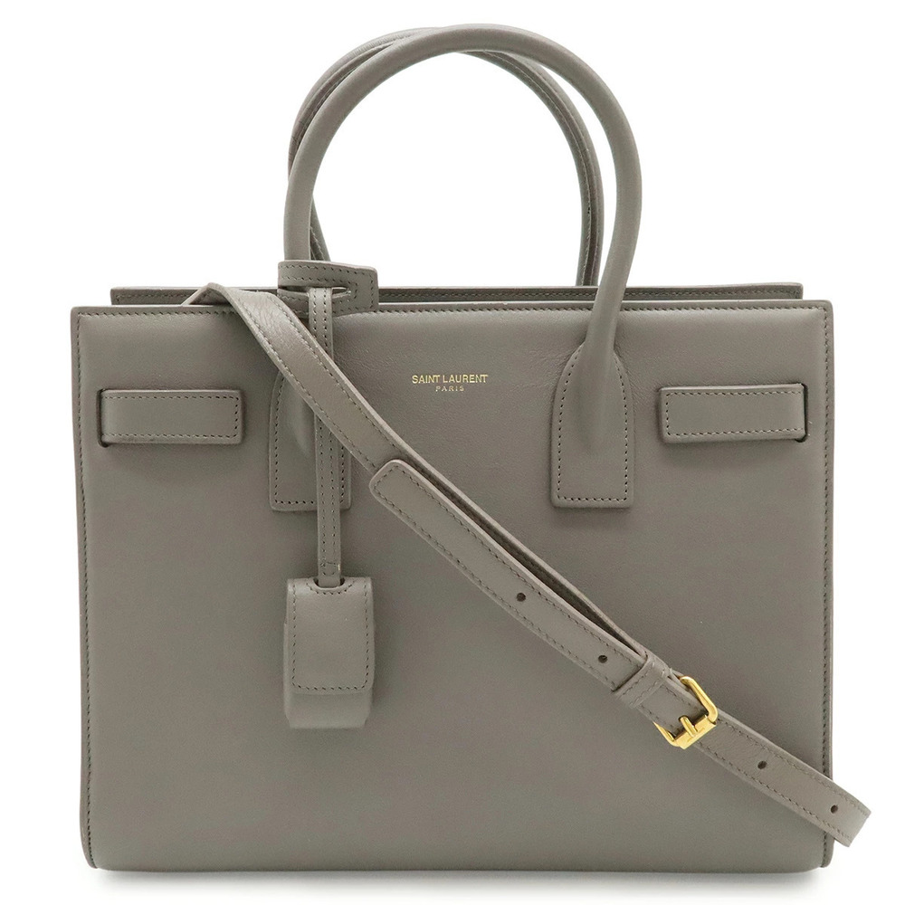 SAINT LAURENT PARIS YSL Baby Sac de Jour 2way Shoulder Bag Gray
